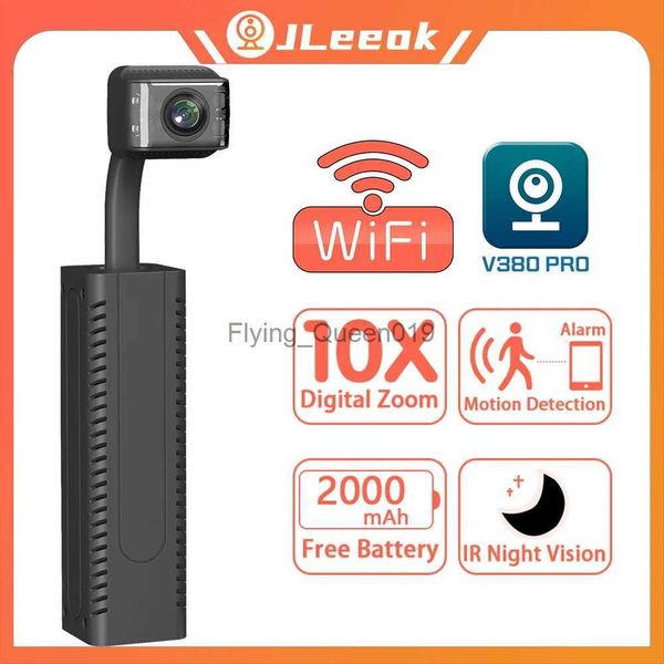 Objectif CCTV JLeeok 5MP WIFI Mini caméra intégrée 2000mAh batterie détection de mouvement 1080P sécurité CCTV Surveillance caméra IP V380 PRO YQ230928