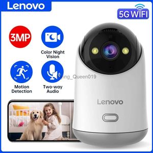 CCTV-lens Lenovo 3MP 5G WiFi PTZ IP-camera Smart Home Kleur Nacht Audio Draadloze bewakingscamera Auto Tracking Beveiliging Babyfoon YQ230928