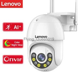 Lente CCTV Lenovo 3MP PTZ WIFI Cámara IP Audio CCTV Vigilancia Hogar inteligente Exterior 4X Zoom digital Color Visión nocturna Impermeable YQ230928