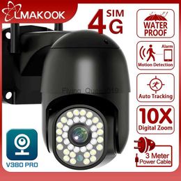 CCTV-lens LMAKOOK 4MP 4G simkaart PTZ-camera AI Menselijke detectie volgen 10X zoom Buiten 2MP Beveiliging CCTV-bewaking IP-camera V380 YQ230928