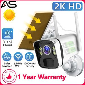 CCTV Lens Zonnecamera HD 4MP Batterijaangedreven WiFi IP Camera Buiten Draadloos 2K HD Bewakingsbeveiligingscamera Waterdicht IP66 CCTV PIR YQ230928