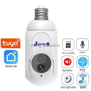 Objectif CCTV Tuya Mini caméra IP WiFi Surveillance lumineuse vidéo couleur Vision nocturne sécurité sans fil caméra PTZ Interface E27 vie intelligente YQ230928