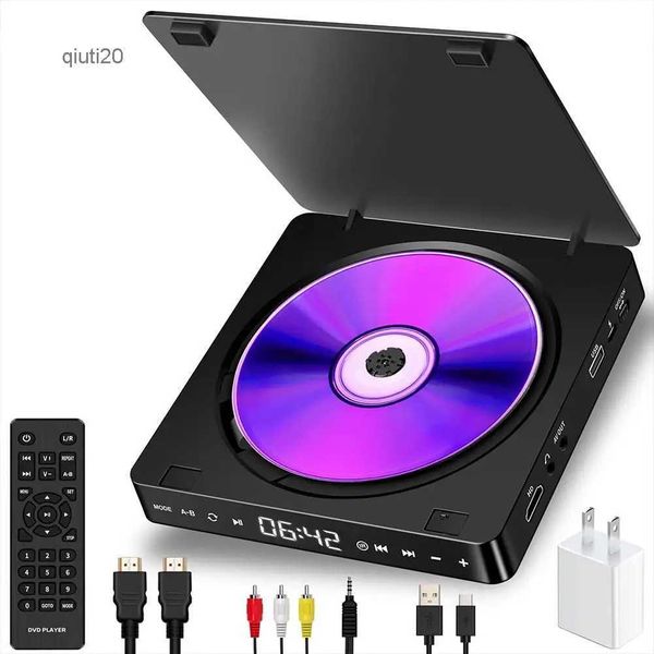Reproductor de CD Mini reproductor de CD Inicio DVD/VCD Vídeo HD Altavoces estéreo de alta fidelidad 1080P Reproductor de DVD portátil multifuncional Proyector de TV Nuevo Plug-inL2402