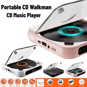Lecteur CD Portable Bluetooth 53 Écran LCD Rechargeable Mini Musique Walkman Support TF Carte MP3 U Disque Stéréo Ser Home 230829