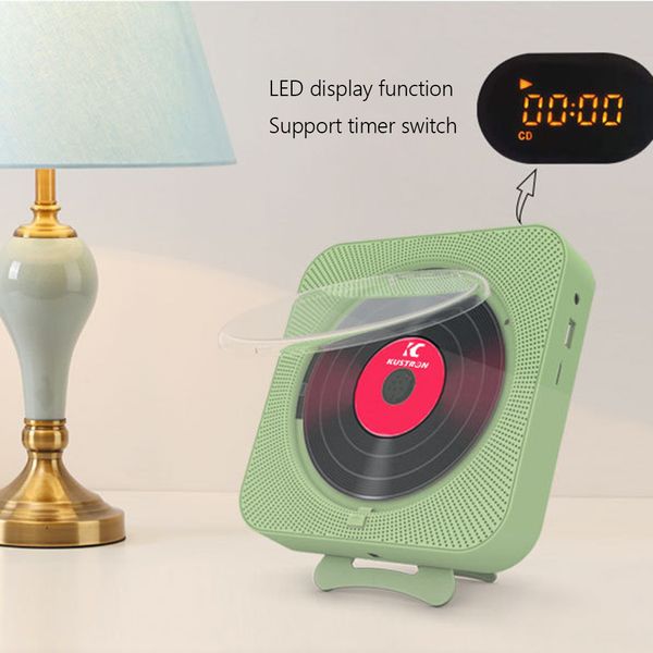 Lecteur CD Portable multimédia mural Bluetooth compatible 51 35mm musique FM Radio infrarouge télécommande sans fil 230927