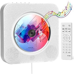 Reproductor de CD Qoosea montado en la pared con pantalla LCD Soporte de control remoto por infrarrojos para el hogar para CD Bluetooth S er Radio FM Unidad USB 231206