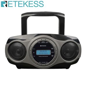 CD-speler Retekess TR631 Draagbare Boombox Stereo Radio FM Bluetooth 3W Ser LCD-scherm Ondersteuning Wekker MP3 AAC USB AUX Oudere 230829