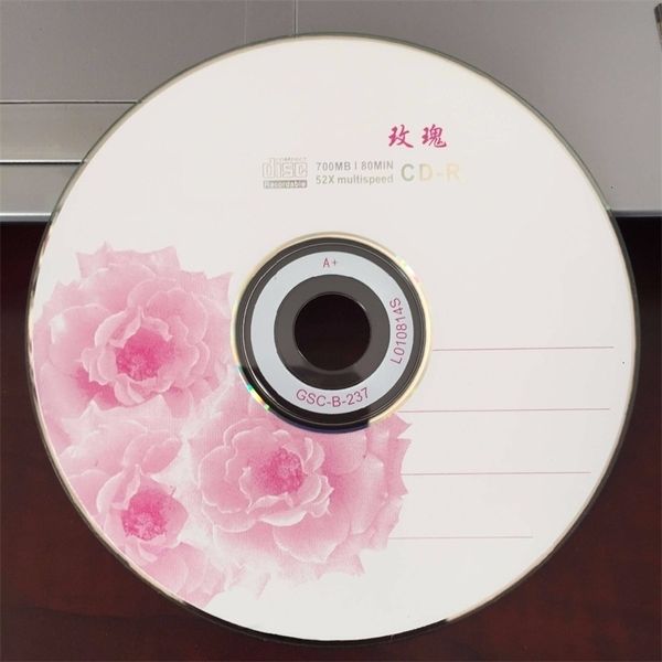 Reproductor de CD Venta al por mayor 50 discos A Triple Flowers Impreso en blanco 52x 700MB CDR Disc 221115