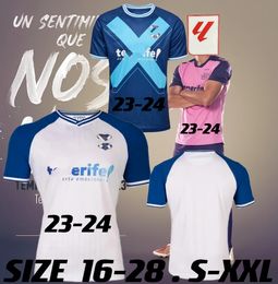 CD Tenerife 23 24 Centenary Kit maillots de football Spécial 100e anniversaire Elady Shashoua Mellot Michel Mollejo 2023 domicile camisetas de futbol maillot de football S-XXL