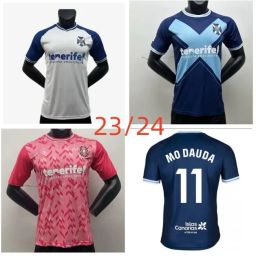 CD Tenerife Mens Soccer Jerseys 22 23 Ruben Borja Garces Mo Dauda Michel Shashoua Elady Mellot Enric Gallego Centennial Home Away 3rd Football Shirts