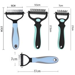 CDDMPet Pet Hair Remover Pet Fur Knoop Cutter Dog verzorging Herhulpprogramma Puppy Cat Comb Borstel Dubbelzijdige borstelhondenaccessoires