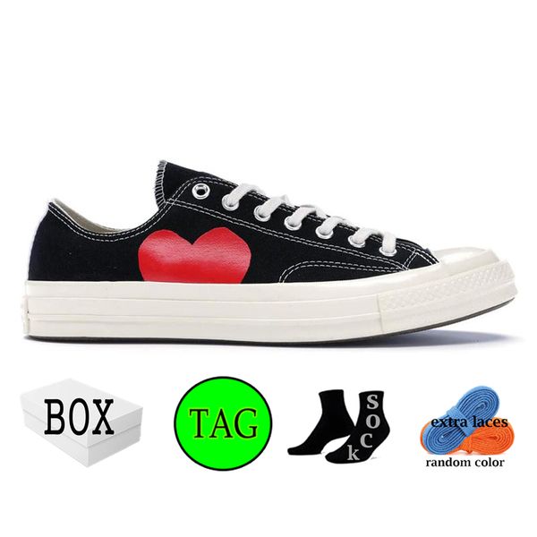 CDG Década de 1970 Zapatos casuales Lienzo para hombre Zapatillas de deporte para mujer Zapatillas de deporte clásicas con lunares blancos PLAY Cuarzo azul Todo natural EUR 35-44 con caja yh