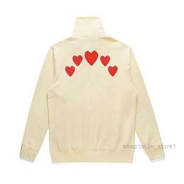 CDG Bordado Masculino Hoodies Moletons Jogar Hoodie Designer Olho Popular Commes Des Moda Marca Estrela Mesmo Algodão Grande Coração Vermelho Suéter Long Coupl Bowling Y5PV