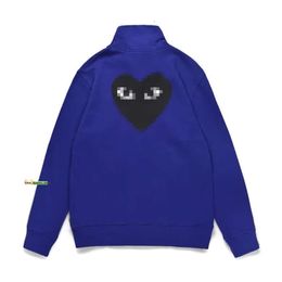 CDG diseñador de sudadera con capucha para hombres Commes Com Des Garcons Sweatshirt Mockneck Play Big Heart Hoodie Full Zip Designer Hoodie para Man 638