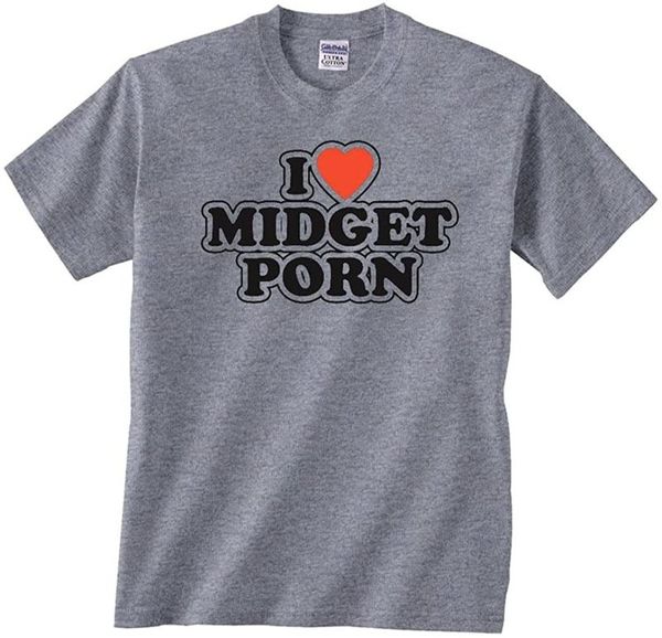 CDGS jouent en coton t-shirts Men s t-shirts drôles I Love Midget Porn T-shirt Novely Tops pour les vêtements cadeaux adultes Broidered Heart Red Love T-shirt9l5o