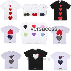 CDGS Play Designer Mens T Shirt Japanese Red Love Dames Commes Complete label T -shirt Polo des Badge Garcons katoenen borduurwerk CVGG WWGD