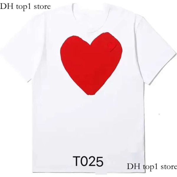 CDGS Play Designer Mens T-shirt japonais rouge Love Womens Commes Tshirt Tshirt complet Polo des Garcons Cotton broderie EssentialSClothing 149