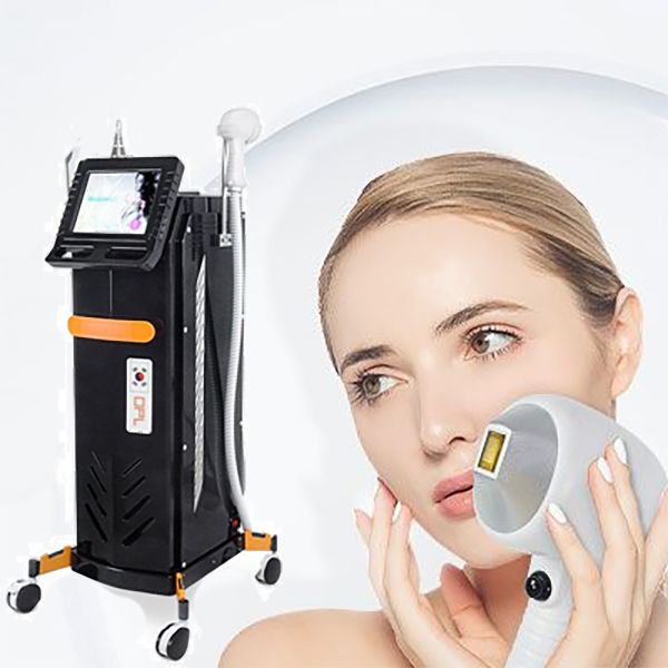 CE Approuvé 808 Diode OPT IPL Épilation Machine Nd Yag Laser Tatouage Pigment Supprimer Thérapie De Poupée Noire Têtes Laser Changeables Salon De Beauté Pour Tous Les Types De Peau