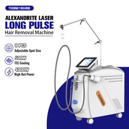 CE-goedgekeurde lange puls Nd Yag laser ontharingsmachine Alexandrite laser haarreductie Huidverjonging Schoonheidsapparatuur Salongebruik