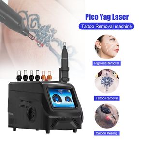 CE-goedgekeurde draagbare Picosecond Laser Tattoo Removal Machine 1064 nm 755nm 532nm Q Switched Nd Yag Laser Carbon Black Doll Gezichtsverzorging Schoonheidsapparatuur
