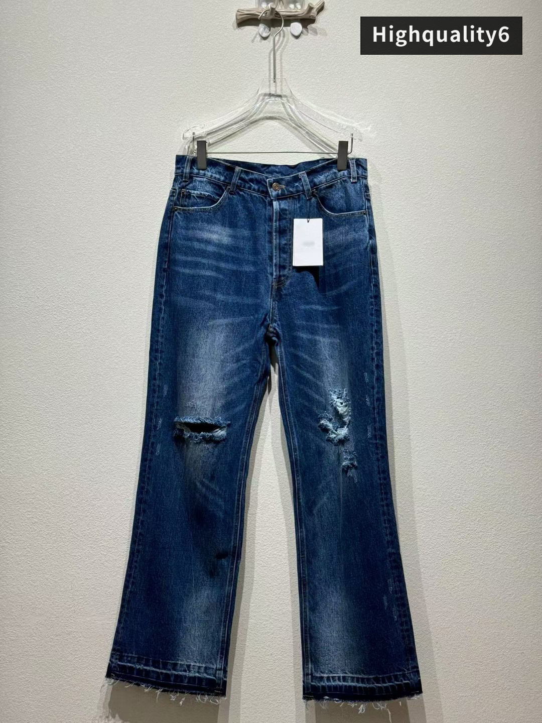 CE Brand Jeans de alta qualidade, jeans lavados de angústia clássicos, jeans finos de arco de arco triunfal cortado, calças compridas da moda e versátil, frete grátis