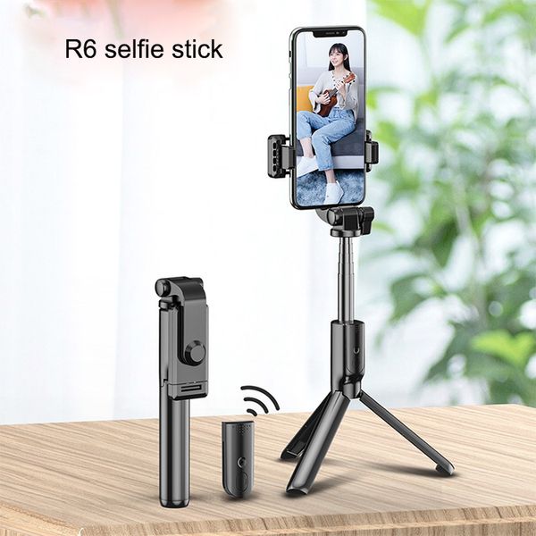 CE-certificering R6 draadloze Bluetooth selfie stick afstandsbediening statief smartphone live foto houder statief zelfontspanner artefact staaf