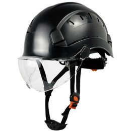 Casque de sécurité de Construction ANSI de casque dur d'abs de la CE EN397 avec la visière pour des évents de lunettes d'ingénieur Protection de tête de travail industriel