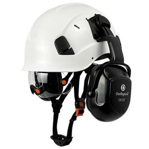 CE EN397 Casque de sécurité de construction avec visière intérieure et oreilles pour l'ingénieur ABS HAT HAT ANSI CAP INDUSTRIEL CAP