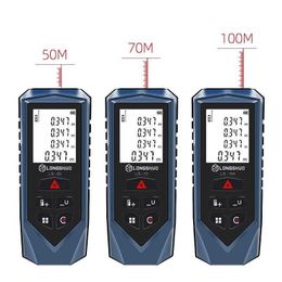 CE FC télémètre laser numérique 50m 70m 100m télémètre laser bande uring télémètre infrarouge portable 210719