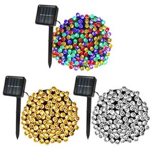 Lampes solaires LED String Light 8 mode 7m / 12m / 22m / 32m / 52m Garland étanche d'éclairage de jardin de fée.