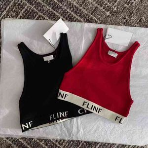 CE Womens Knits Tanks Mouwloos Vest Letter T-shirts Vrouw Streep Zomer Strand Camis Tees Kort Shirt Dame Sexy Vesten Gebreide Tops