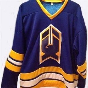 Cecustomize Uf Tage New Haven Nighthawks Hockey broderie Ed personnalisé n'importe quel nom ou numéro maillot rétro