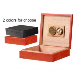 Cédar Wood Cigar Humidor Boîte avec hygromètre Humidificateur Boîte de rangement de cigares à plaque de plaque réglable Gift Smoking