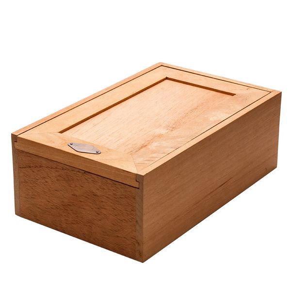 Boîtes à cigares doublées en bois de cèdre Boîtes à couvercle coulissant Boîte à cigares Portable Humidor Cigar Case Fit 30-40 Cigars