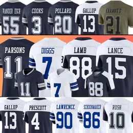 Ceedee Lamb Dak Prescott Micah Parsons voetbaljersey Jake Ferguson Daron Bland Brandin Cooks Trevon Diggs Tony Pollard Michael Gallup Deuce Vaughn Brandon