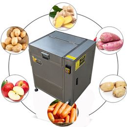 CEElektrische dunschiller Commerciële automatische 1100w aardappelschilmachine Aardappelreinigingsschilmachine Zoete aardappel Gember wassen peeling mac