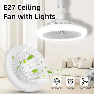 Lampe de ventilateur de plafond avec télécommande AC110-265V E27, ampoule à intensité variable 30W, pour la décoration de la chambre à coucher et de la maison