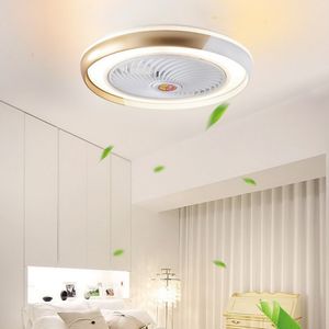 Ventilateur de plafond avec une télécommande légère Couple de ventilation décorative lumière 50 cm Air invisible silencieux