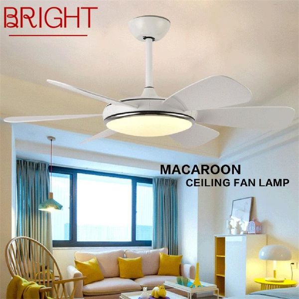Ventilateurs de plafond ventilateur lumineux lumière LED avec télécommande 3 couleurs 220V 110V moderne décoratif pour chambres salle à manger chambre