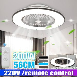 Ventilateurs de plafond ventilateur avec lumières télécommande lampe pour chambre salon lampes ajuster la vitesse du vent gradation 220VCeiling