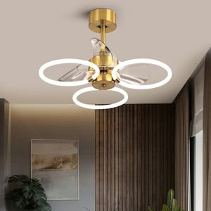 Plafondventilatoren licht luxe moderne minimalistische onzichtbare waaierlamp met elektrische eetkamer woonkamer kroonluchters