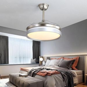 Ventilateurs de plafond moderne minimaliste luxe ventilateur lampe chambre salon avec lumière LED Ventilador De Techo décor BC50DD