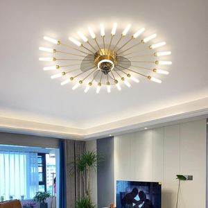 Plafondventilatoren eenvoudige moderne licht luxe woonkamer fan lamp creatief met afstandsbediening voor huisdecoratieve lichten fanceiling