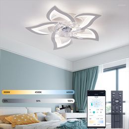 Ventilateurs de plafond avec lumières télécommande éclairage intérieur pour salon chambre décor à la maison LED haute luminosité ventilateur lampe