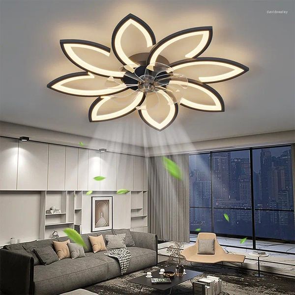 Ventilador de luz de techo con lámpara de Control remoto para sala de estar, ventiladores de dormitorios, decoración de casa grande, accesorios de iluminación para el hogar