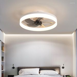 Plafonnier Ventilateurs AC DC Ventilateur Chambre Lampe Éclairage Pour Salon Lampes Décoratives Ventilé Silencieux Avec Télécommande