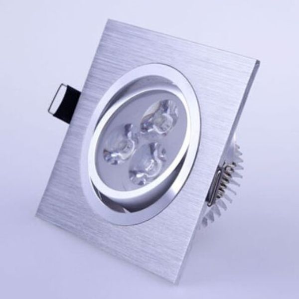 Plafond carré carré downlight 9w 3x3w 600 lumens LED plafonnier damis