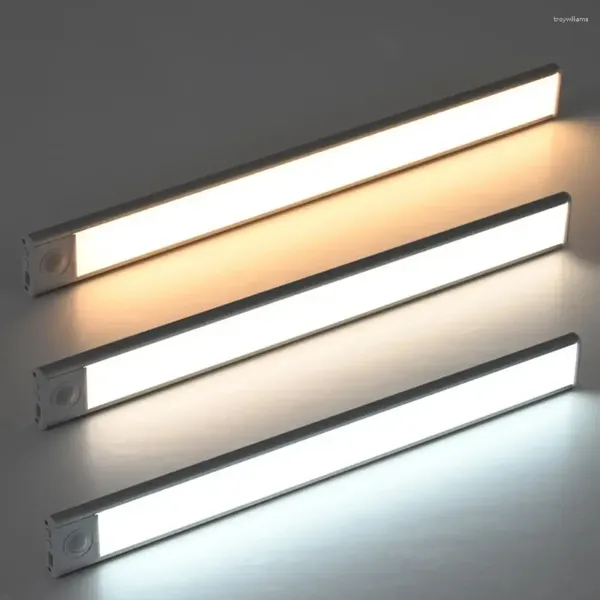 Plafonniers 1.33w 74 LED sous l'armoire 3 modes luminosité réglable capteur de mouvement rechargeable lumière placard magnétique à coller