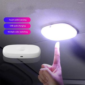 Plafonniers 10 LED Car Lumière Smart Touch Contrôle de lecture avec la base de la base de la base USB Charge intérieure du tronc d'atmosphère ambiante