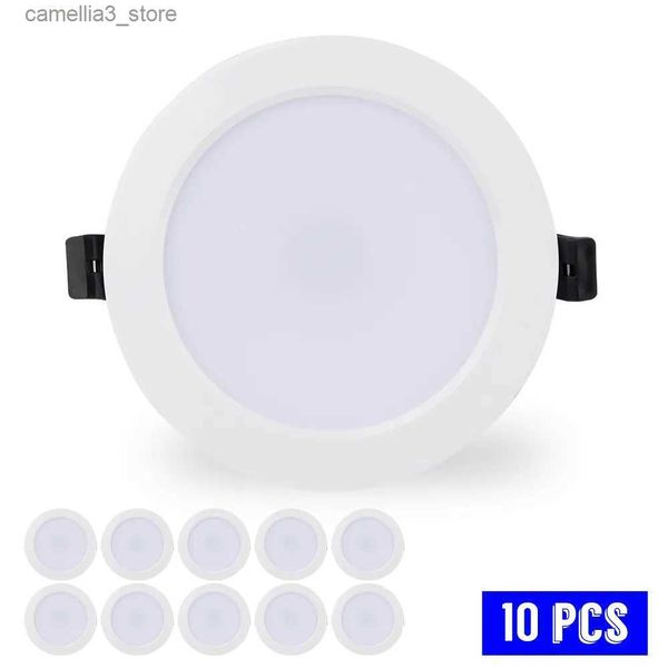 Plafonniers 10 PCS/LOT LED Downlight 3 W 6 W 9 W 12 W 15 W 18 W encastré rond LED plafonnier AC 110 V 220 V 240 V intérieur chaud blanc froid éclairage Q231012